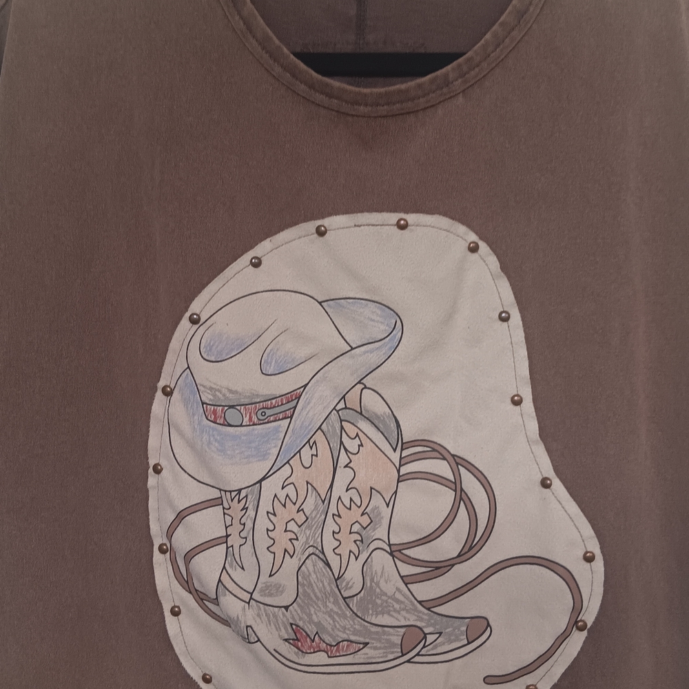 Easel Brown Graphic Short Sleeve Tee - Picture 4 of 5